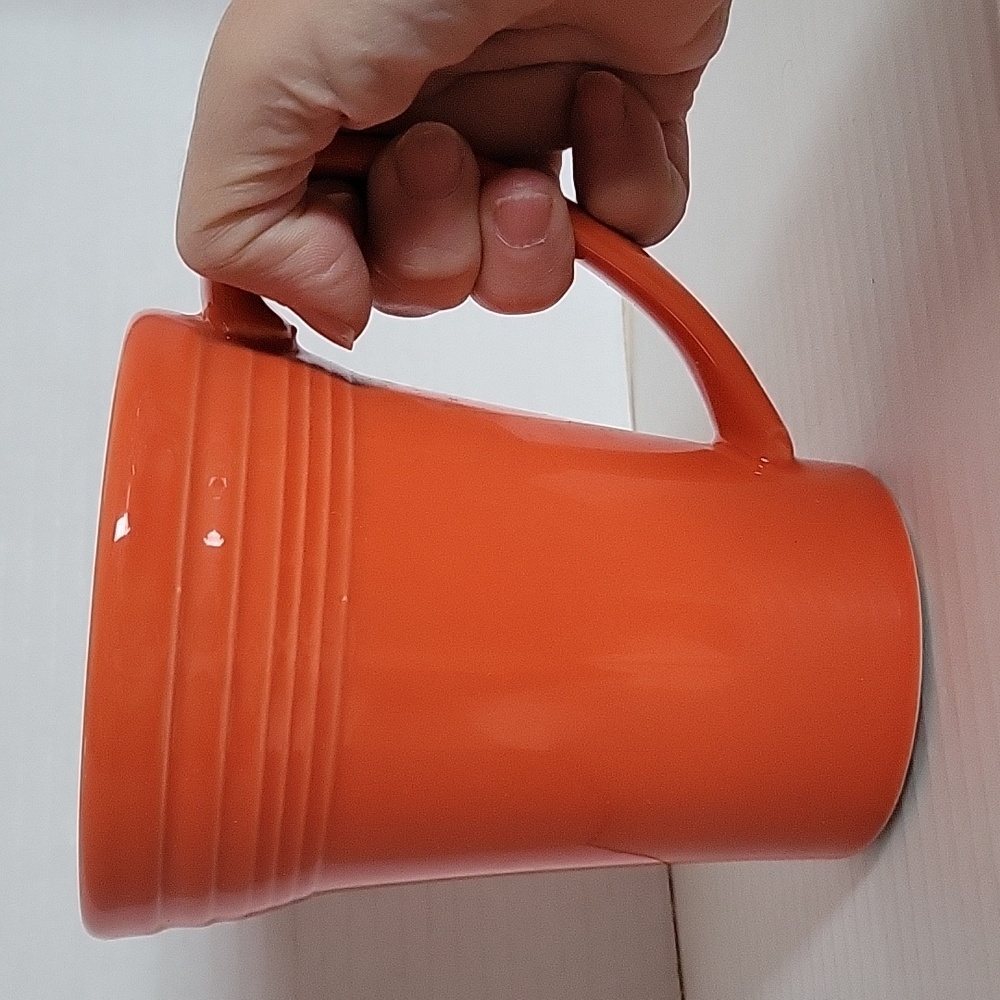 Fiestaware Fiesta 18 OZ Ceramic Bistro Latte Mug Cup Poppy Orange